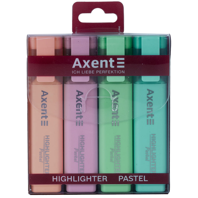 Marker Axent Highlighter 2537-80-A, 1-5 mm, keilförmig, Set