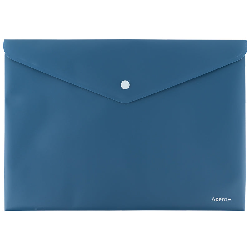Folder with button Axent Earth colors 1412-05-A, A4, blue
