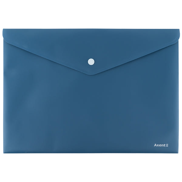 Folder with button Axent Earth colors 1412-05-A, A4, blue