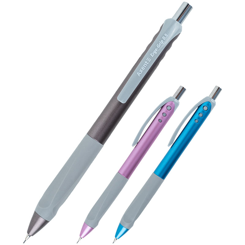 Druckbleistift Axent Ergo-Grip AMP9025-A mit Radiergummi, HB, 0,5 mm