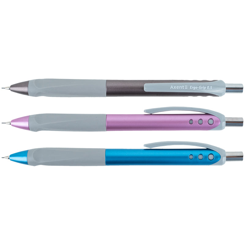 Druckbleistift Axent Ergo-Grip AMP9025-A mit Radiergummi, HB, 0,5 mm