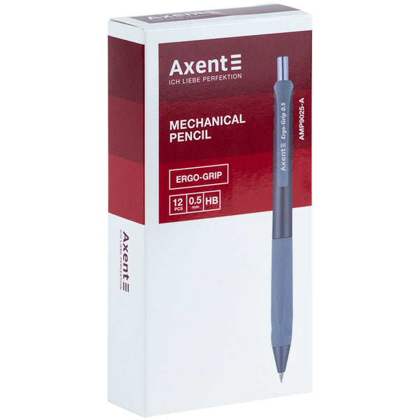 Druckbleistift Axent Ergo-Grip AMP9025-A mit Radiergummi, HB, 0,5 mm
