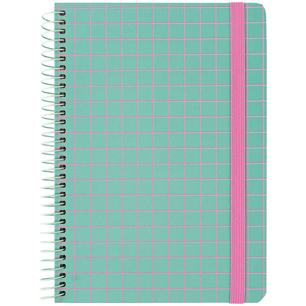 Spiral notebook Axent 8460-1-A, A5, 120 sheets, squared, hard cover, mint