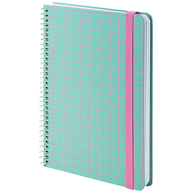 Spiral notebook Axent 8460-1-A, A5, 120 sheets, squared, hard cover, mint