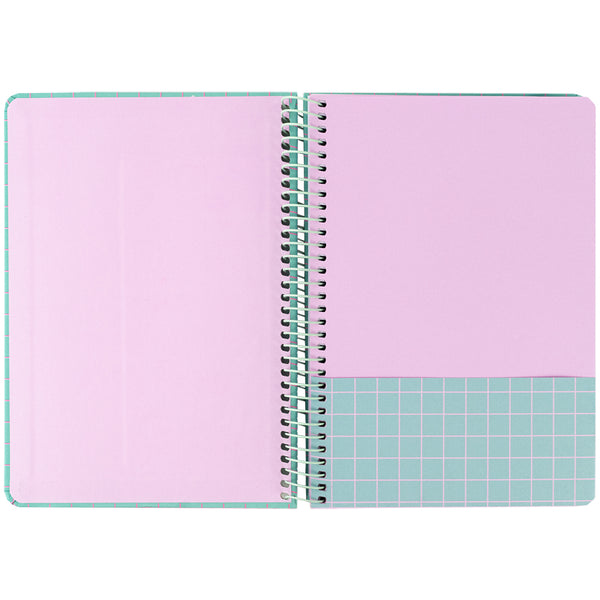 Spiral notebook Axent 8460-1-A, A5, 120 sheets, squared, hard cover, mint