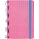 Spiral notebook Axent 8460-2-A, A5, 120 sheets, squared, hard cover, pink