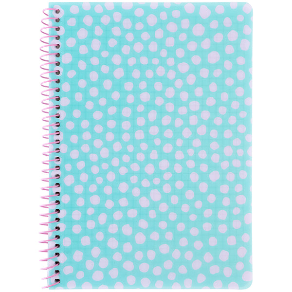 Spiral notebook Axent 8462-2-A, A5, 80 sheets, squared, plastic cover, blue