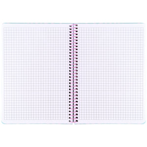 Spiral notebook Axent 8462-2-A, A5, 80 sheets, squared, plastic cover, blue