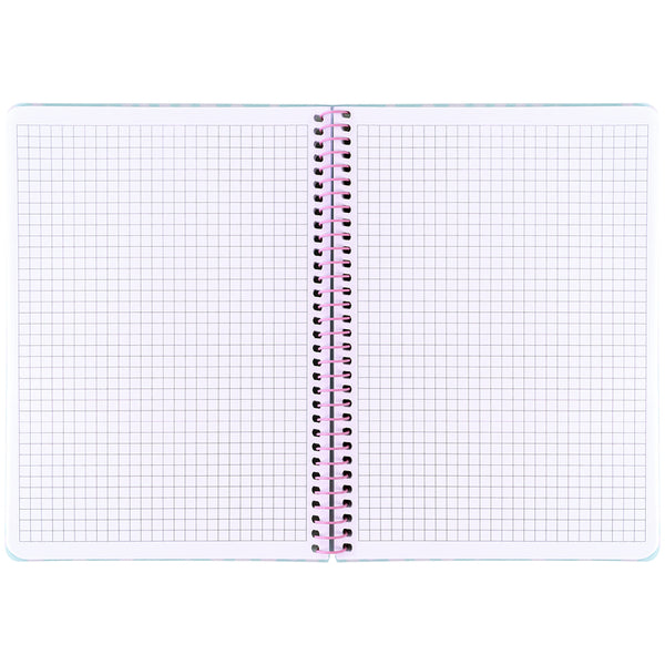 Spiral notebook Axent 8462-2-A, A5, 80 sheets, squared, plastic cover, blue