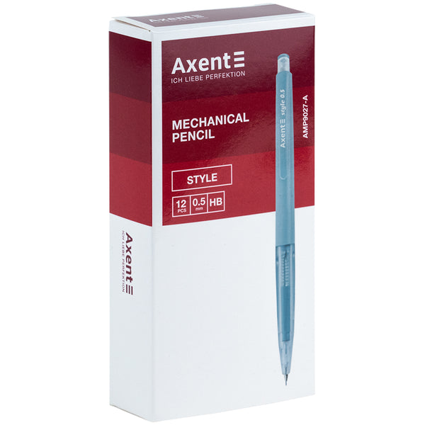 Druckbleistift Axent Style AMP9027-A mit Radiergummi, HB, 0,5 mm