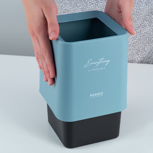 Schreibtisch-Abfallbehälter Axent 2132-07-A, quadratisch, blau