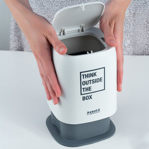 Schreibtisch-Mülleimer Axent 2133-21-A , rechteckig, weiß