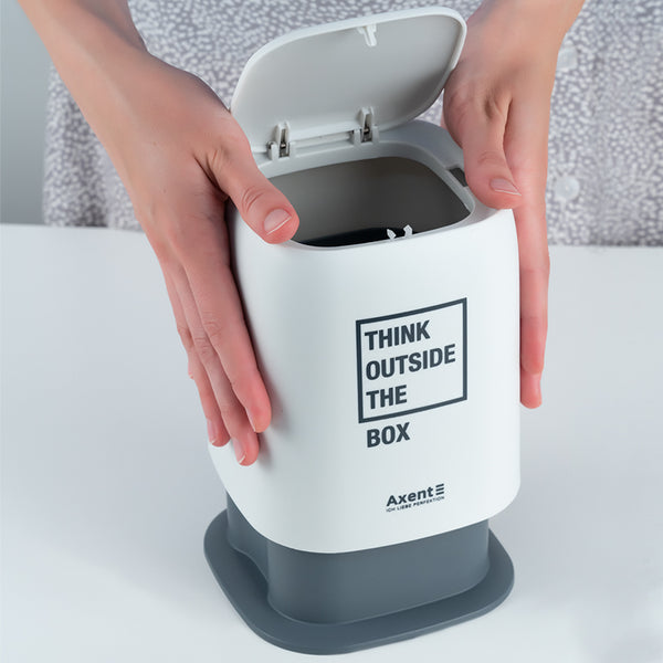 Schreibtisch-Mülleimer Axent 2133-21-A , rechteckig, weiß