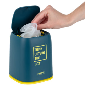 Desktop waste bin Axent 2133-47-A , rectangular, blue indigo