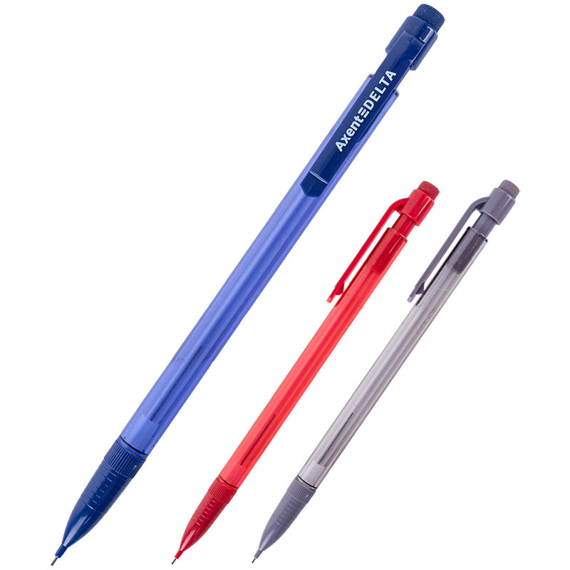 Druckbleistift Axent Delta D2122 mit Radiergummi, HB, 0,5 mm