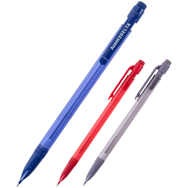 Druckbleistift Axent Delta D2122 mit Radiergummi, HB, 0,5 mm