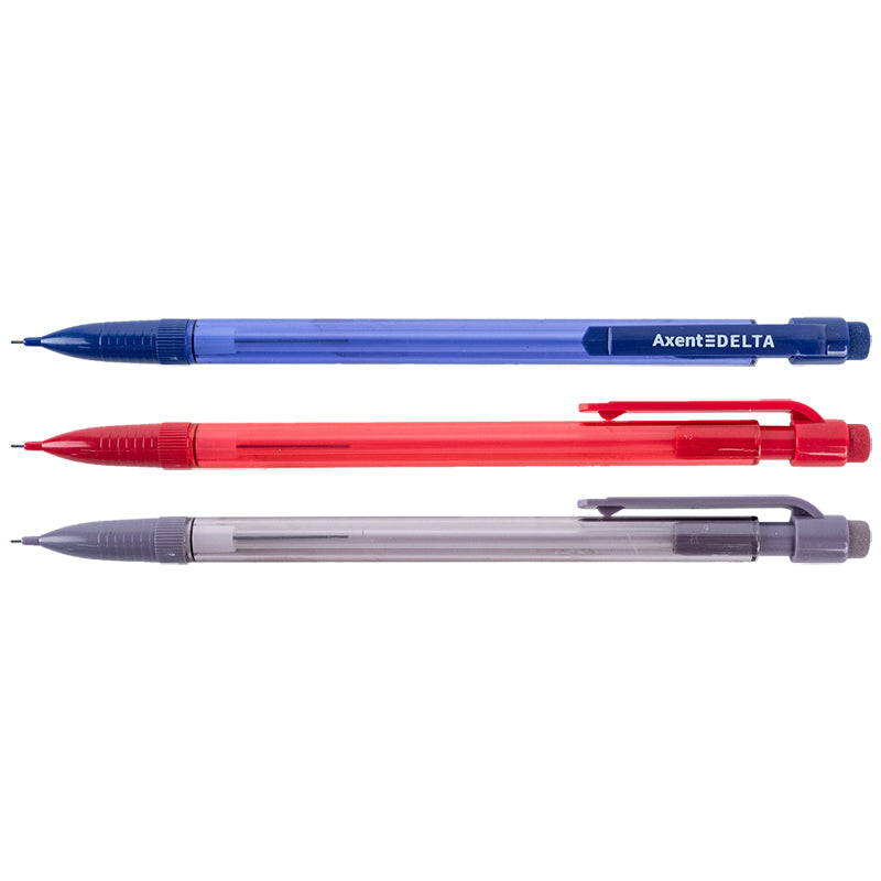 Druckbleistift Axent Delta D2122 mit Radiergummi, HB, 0,5 mm