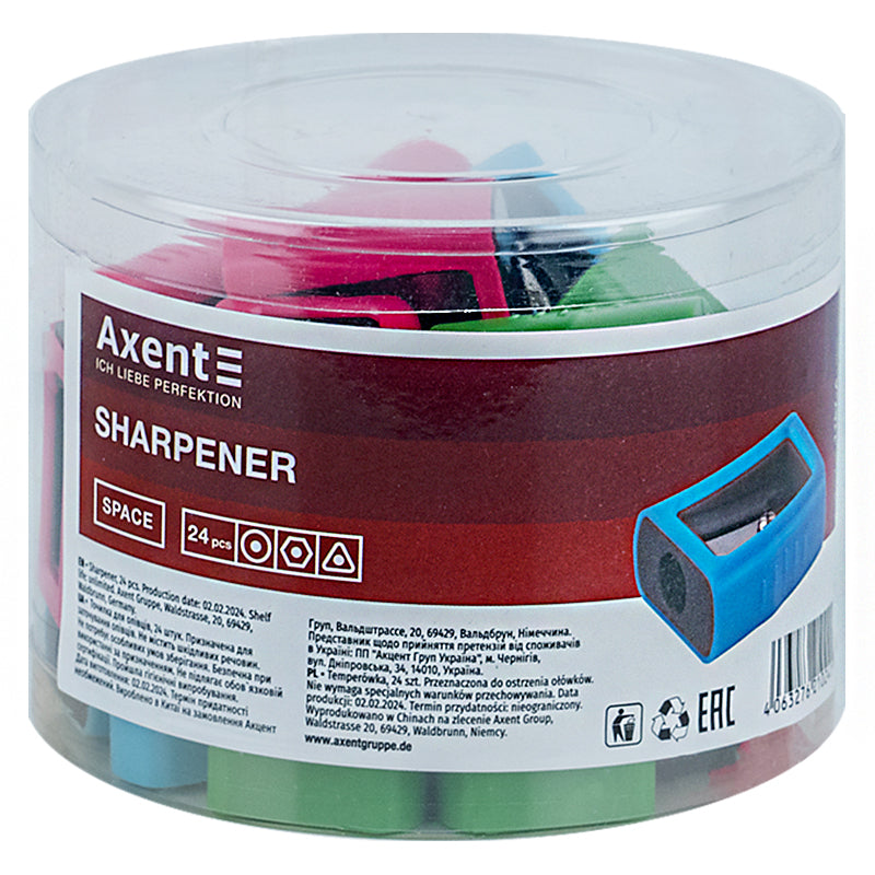 Bleistiftspitzer Axent Space 1167-A, verschiedene Farben