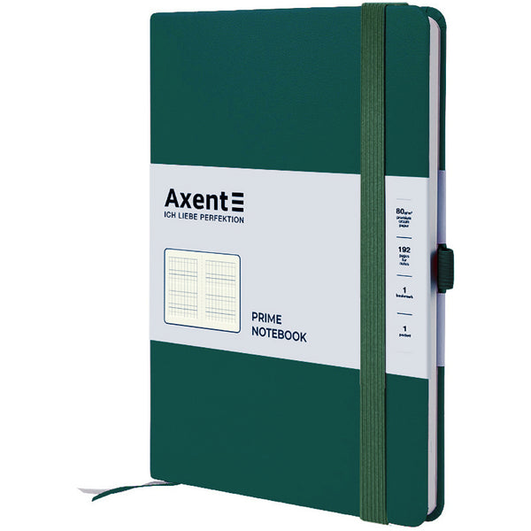 Notebook Axent Partner Prime 8305-61-A, 145x210 mm, 96 sheets,  squared, forest green