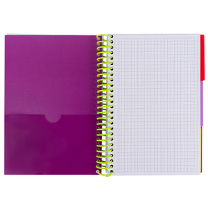 Notizbuch mit Trennblättern Axent 8405-09-A, A5, 120 Blatt, Zelle, lila