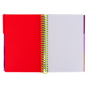 Notizbuch mit Trennblättern Axent 8405-09-A, A5, 120 Blatt, Zelle, lila