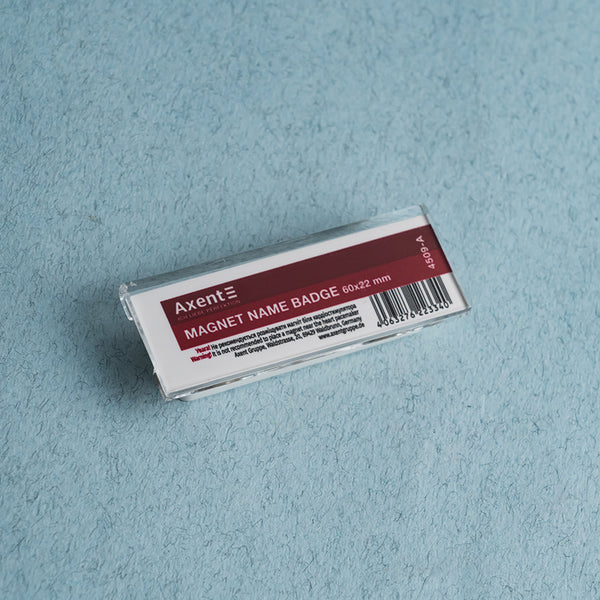 Badge Acryl auf Magnet Axent 4509-A, 60x25 mm