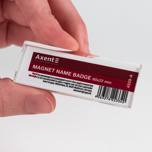 Badge Acryl auf Magnet Axent 4509-A, 60x25 mm