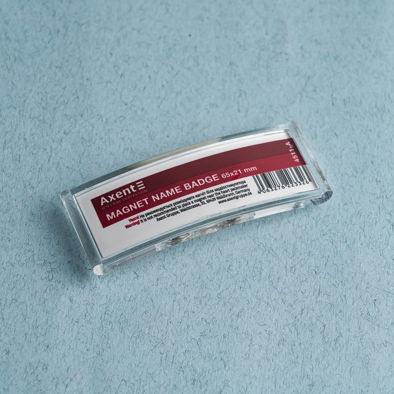 Badge Acryl auf Magnet Axent 4511-A, 65x21 mm