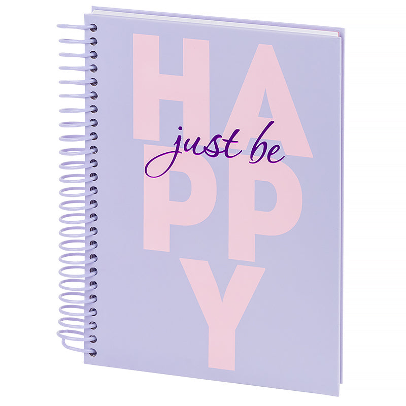 Spiral notebook Axent Happy 8464-2-A, A5, 120 sheets, squared, hard cover
