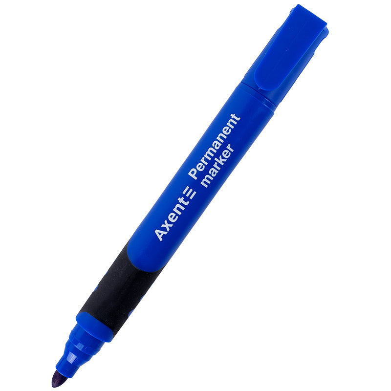 Marker Axent Permanent Comfort Grip 2542-02-A, 2 mm, rund blau