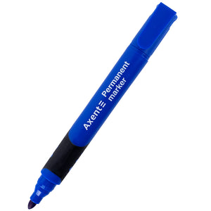 Marker Axent Permanent Comfort Grip 2542-02-A, 2 mm, rund blau