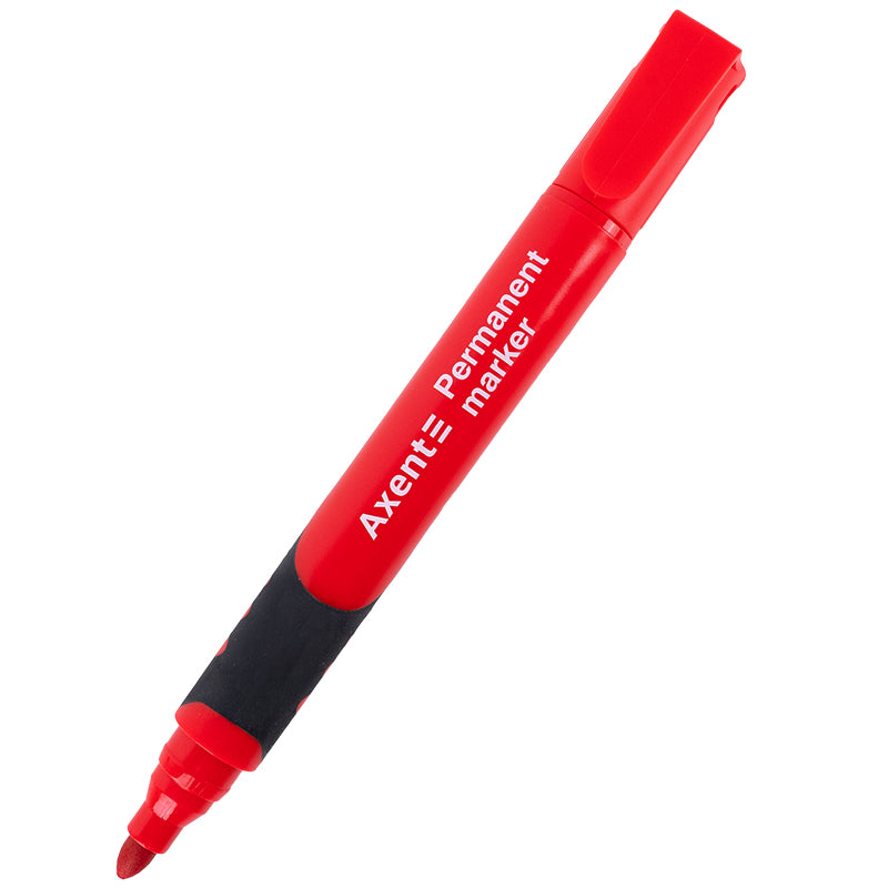 Marker Axent Permanent Comfort Grip 2542-06-A, 2 mm, rund rot