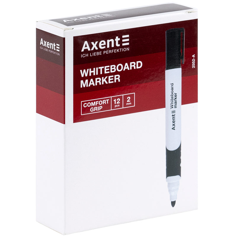 Marker Axent Whiteboard Comfort Grip 2552-01-A, 2 mm, rund schwarz