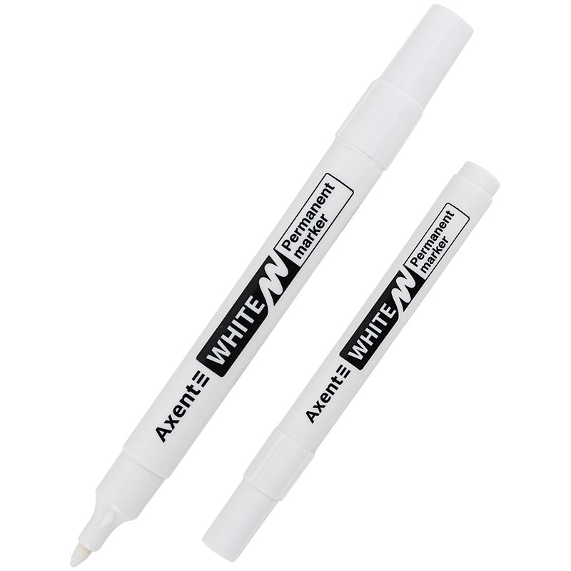 Marker Axent Permanent White 2545-A, 2 mm, rund weiß