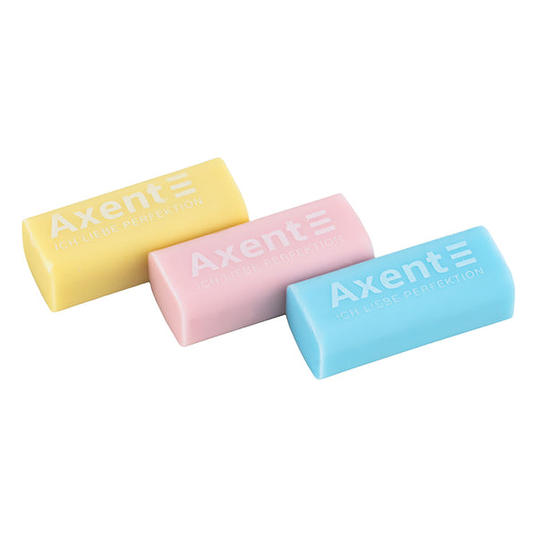Radiergummi-Set Axent Pastelini 1198-A in einer Kunststoffbox, sortiert, 3-tlg.