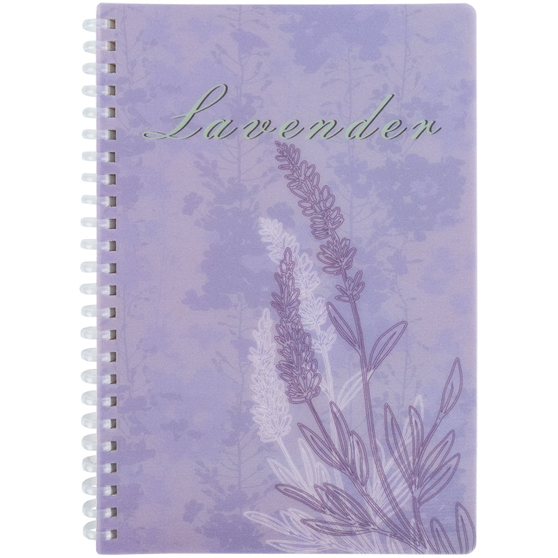 Spiral notebook Axent Lavender 3 8033-3-A, A5, 80 sheets, squared, plastic cover