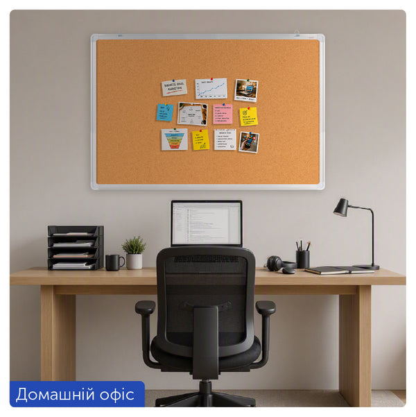 Korktafel Axent 9623-A, 90x120 cm, Aluminiumrahmen