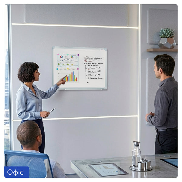 Magnetic whiteboard Axent 9611-A, 45x60 cm, aluminum frame