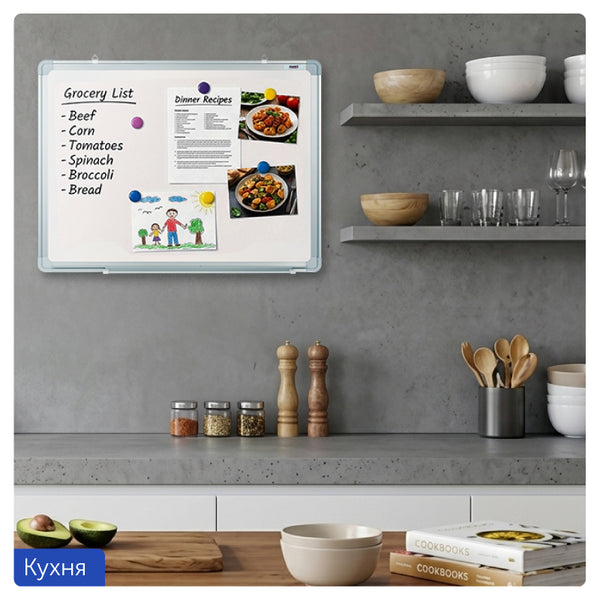 Magnetic whiteboard Axent 9611-A, 45x60 cm, aluminum frame