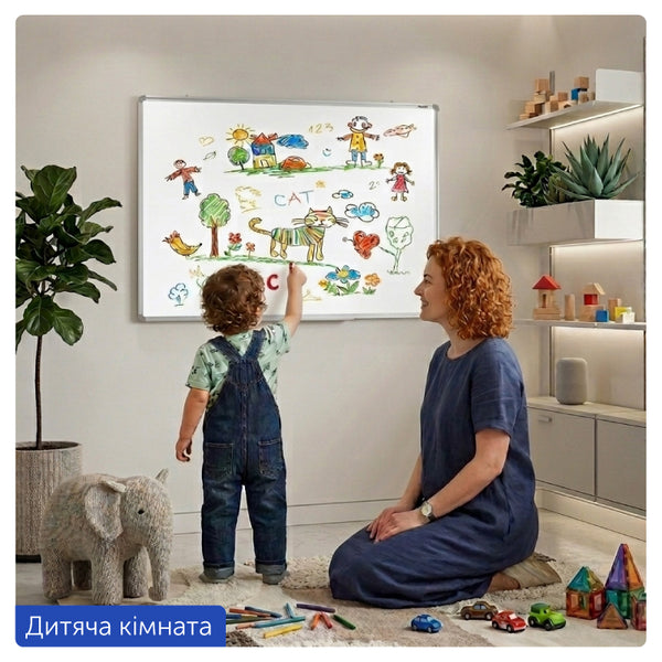 Magnetic whiteboard Axent 9612-A, 60x90 cm, aluminum frame