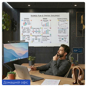 Magnetic whiteboard Axent 9613-A, 90x120 cm, aluminum frame