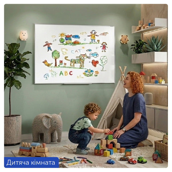 Magnetic whiteboard Axent 9613-A, 90x120 cm, aluminum frame