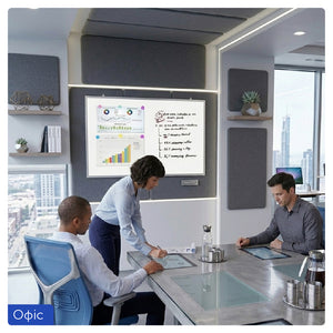 Magnetic whiteboard Axent 9613-A, 90x120 cm, aluminum frame