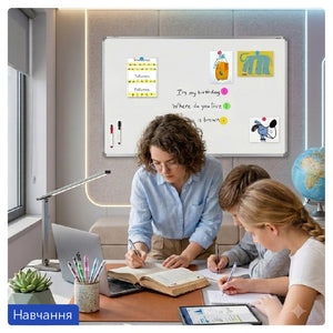 Magnetic whiteboard Axent 9613-A, 90x120 cm, aluminum frame