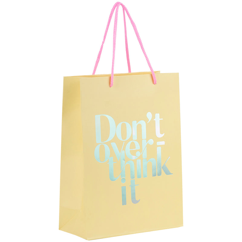Papier-Geschenkpaket Axent Don't overthink it 8501-30-A, 18x24 cm