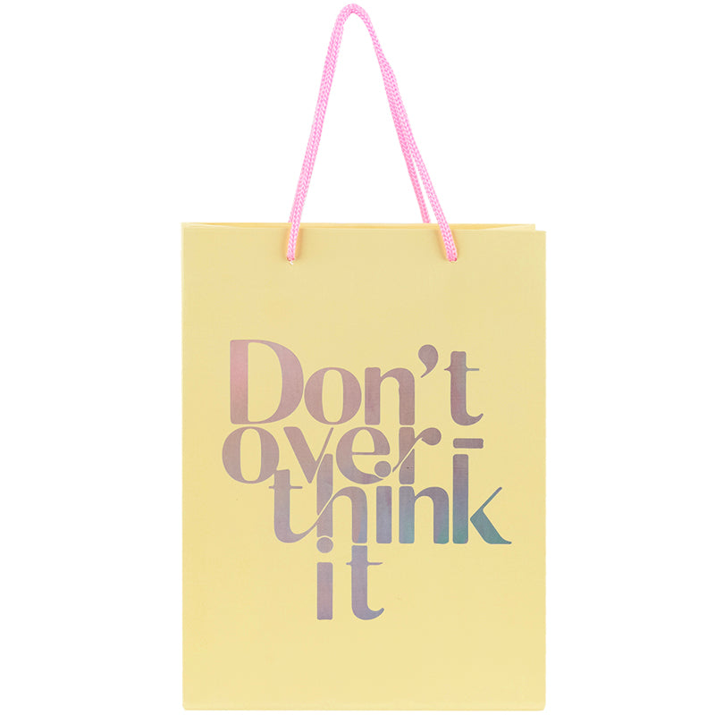 Papier-Geschenkpaket Axent Don't overthink it 8501-30-A, 18x24 cm