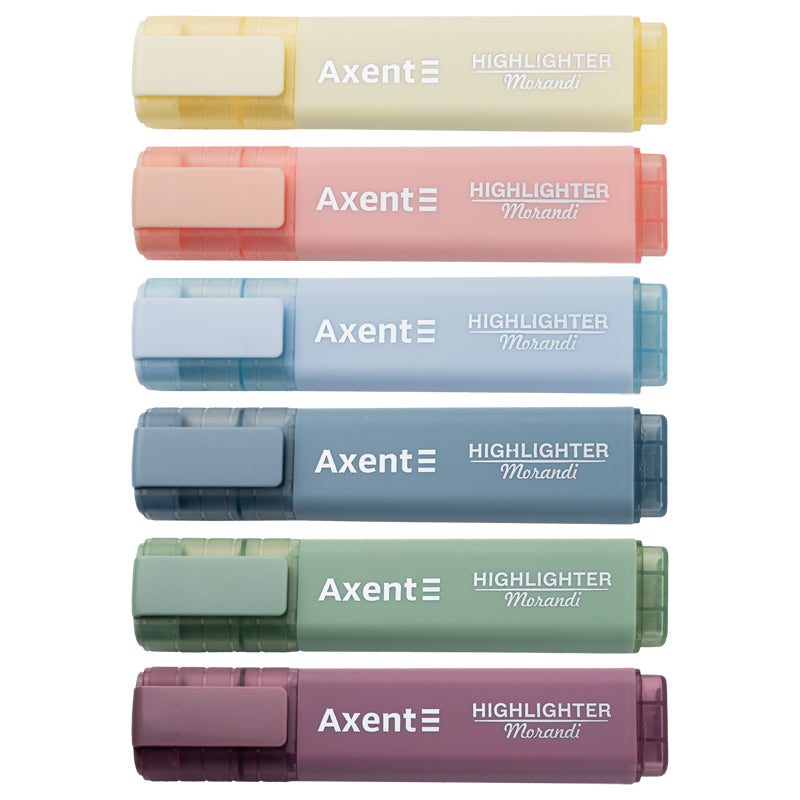 Marker Axent Highlighter 2537-50-A, 1-5 mm, keilförmig, sortiert, morandi