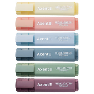 Marker Axent Highlighter 2537-50-A, 1-5 mm, keilförmig, sortiert, morandi