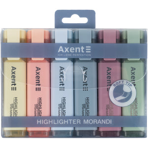 Marker Axent Highlighter 2537-60-A, 1-5 mm, keilförmig, Set, morandi