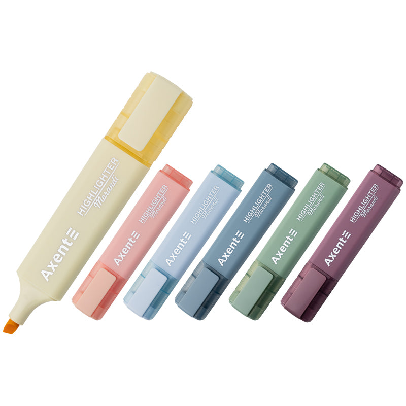 Marker Axent Highlighter 2537-60-A, 1-5 mm, keilförmig, Set, morandi